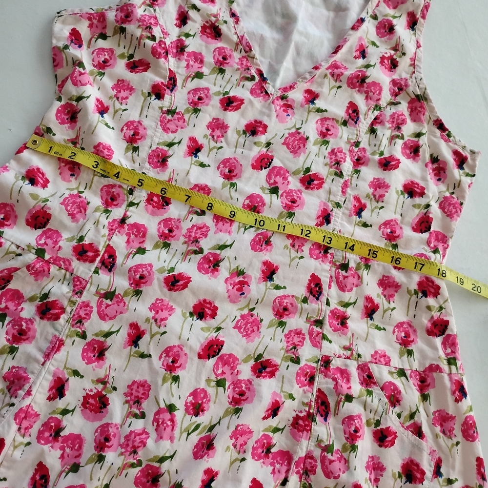 Tulip Poppie Cotton Dress in Floral Rose Print Size S - Picture 7 of 9